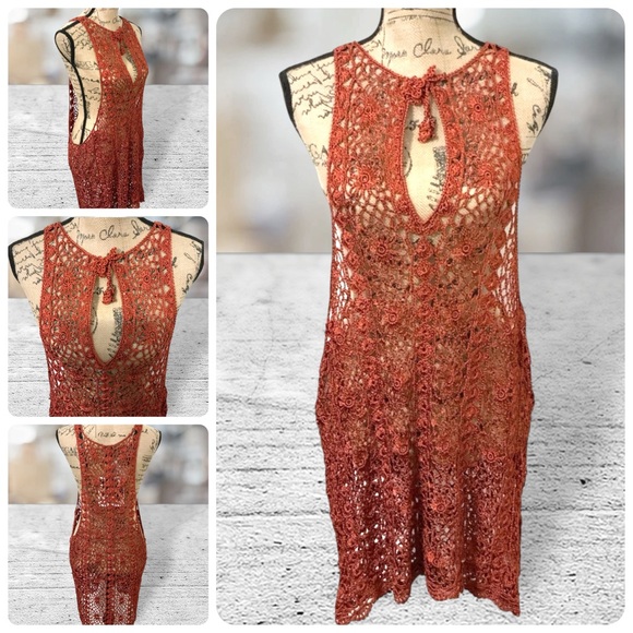 Minkpink Evelyn Crochet Cover Up NWT Beach Sarong Size XS - Picture 2 of 8